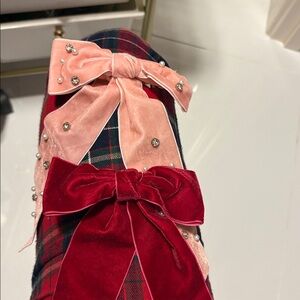 Velvet Hair Bows with Embellishments